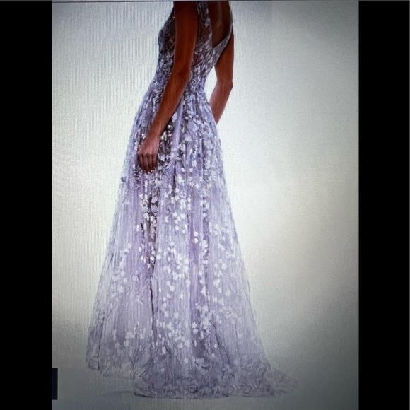 New - Crystal Embellished Embroidered Floral Gown Style 20131 - NWT - Picture 4 of 17